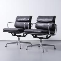 Pair of Charles & Ray Eames SOFT PAD MANAGEMENT Leather Armchairs - Sold for $1,920 on 05-17-2026 (Lot 745).jpg